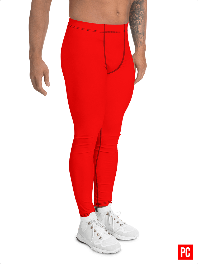 Plain Color Red Leggings product image (3)