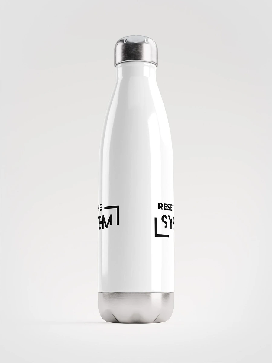 White stainless steel water bottle reset the system product image (1)