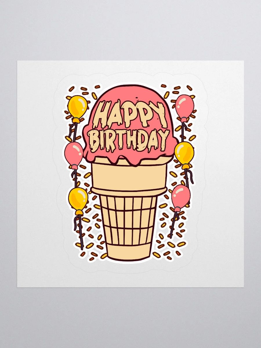 Happy Birthday (Ice Cream Cone) Sticker product image (1)