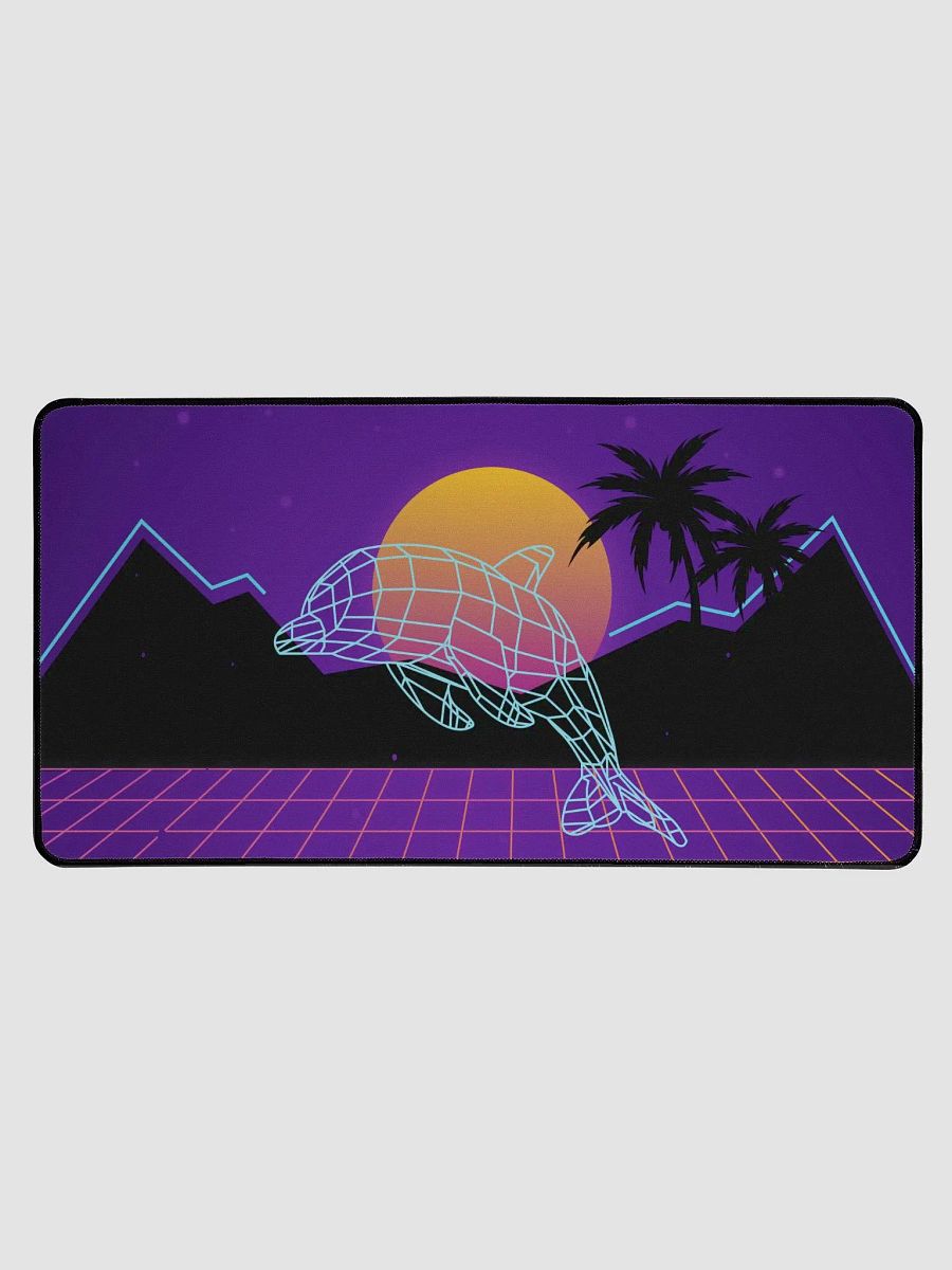 Vaporwave Dolphin Mousepad 15.5" x 31.5 product image (2)
