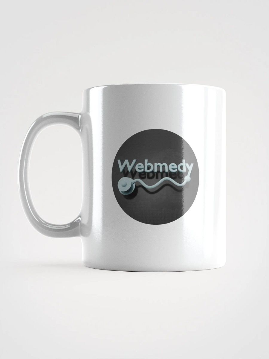 Webmedy White Glossy Mug – Sip Health, Sip Style product image (6)