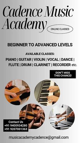 Learn your favourite Musical Instrument. Admission going on. #violin #piano #guitar #Flute #drums #vocal #carnaticvocal #hind...
