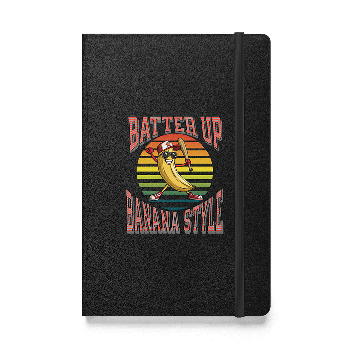 Batter Up Banana Style Baseball Hardcover Notebook product image (1)