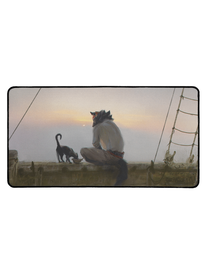 Deskmat - Wolf Feeding Cat product image (1)
