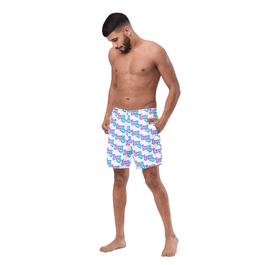 Patterned Swimtrunks - White product image (2)