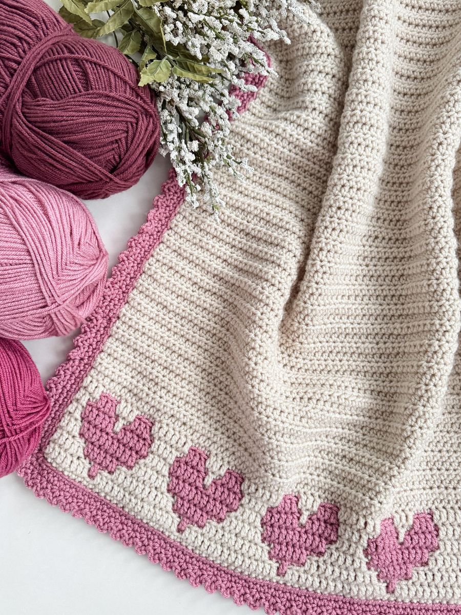 Heartstrings Mosaic Blanket and Coaster Crochet Pattern product image (7)