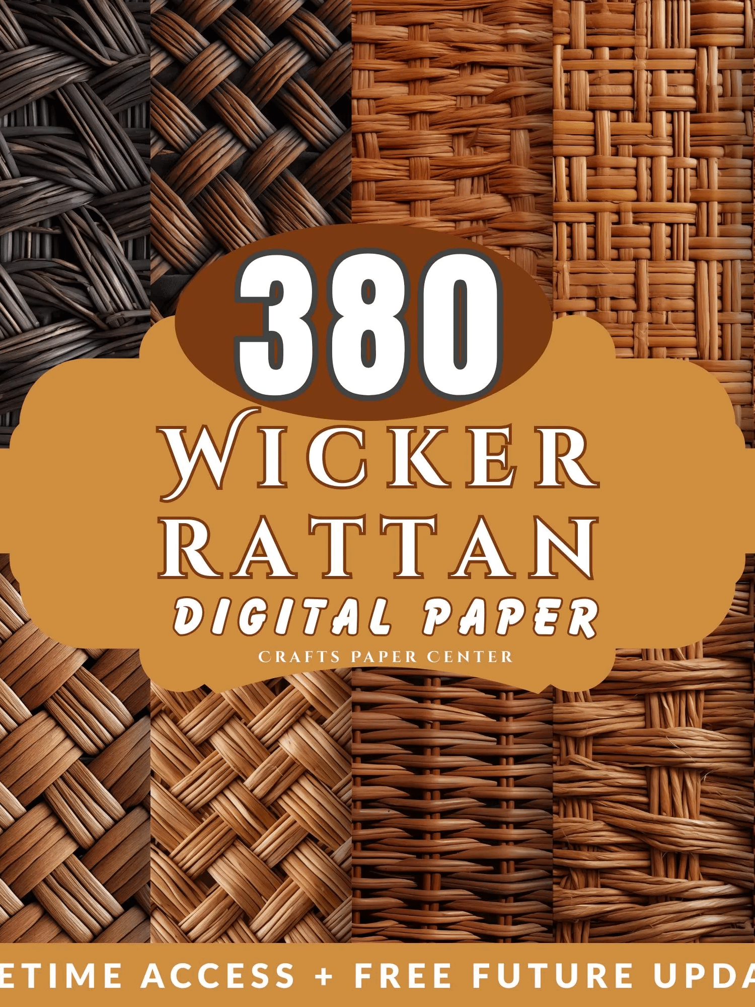 Wicker Rattan Texture Digital Paper Seamless Natural Weave Patterns product image (8)