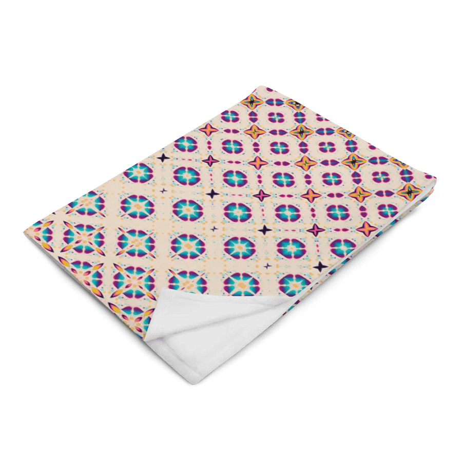 Seamless Metamorphosis Hearts & Stars Patterned Throw Blanket product image (5)