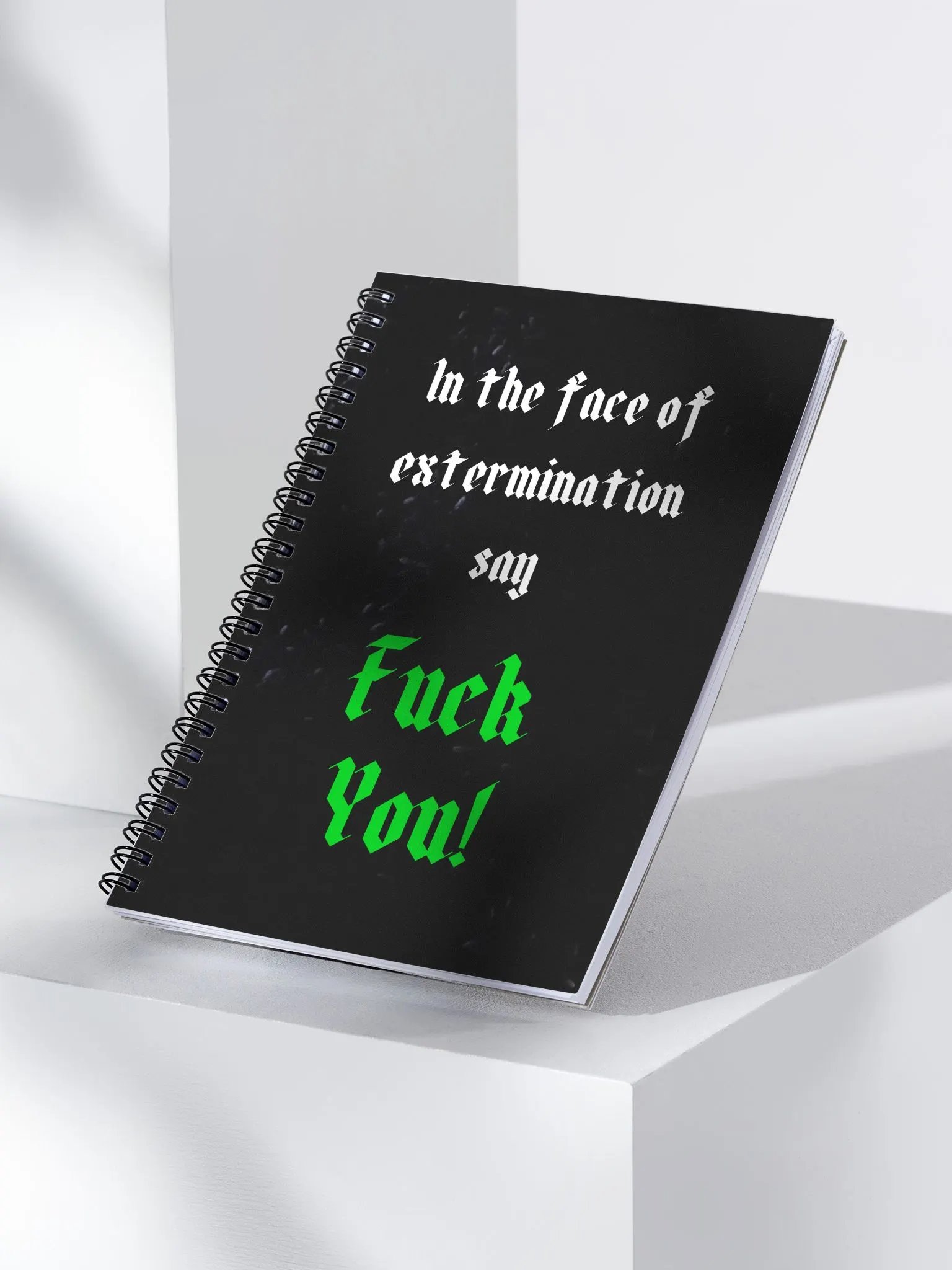 In the Face of Extermination Spiral Notebook product image (3)