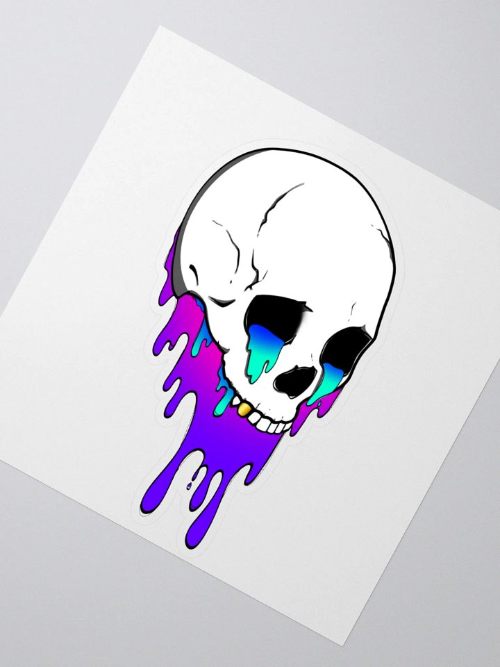 Melting Skull Kiss Cut Stickers product image (7)