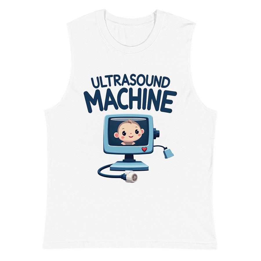 Smiling Baby Ultrasound Cartoon Muscle Tank product image (2)