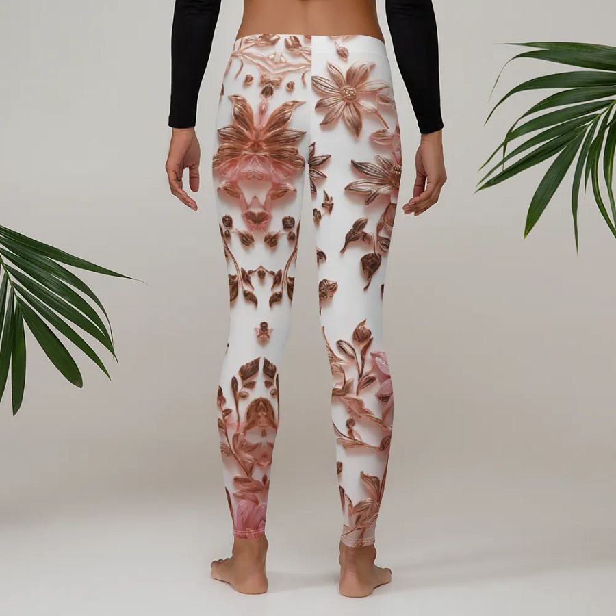 Pink Floral Leggings product image (3)