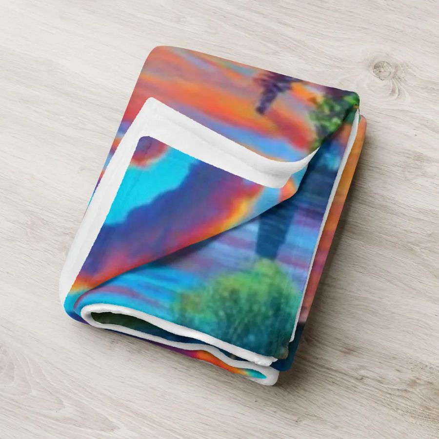 Mountain Lake Cottages Throw Blanket product image (7)