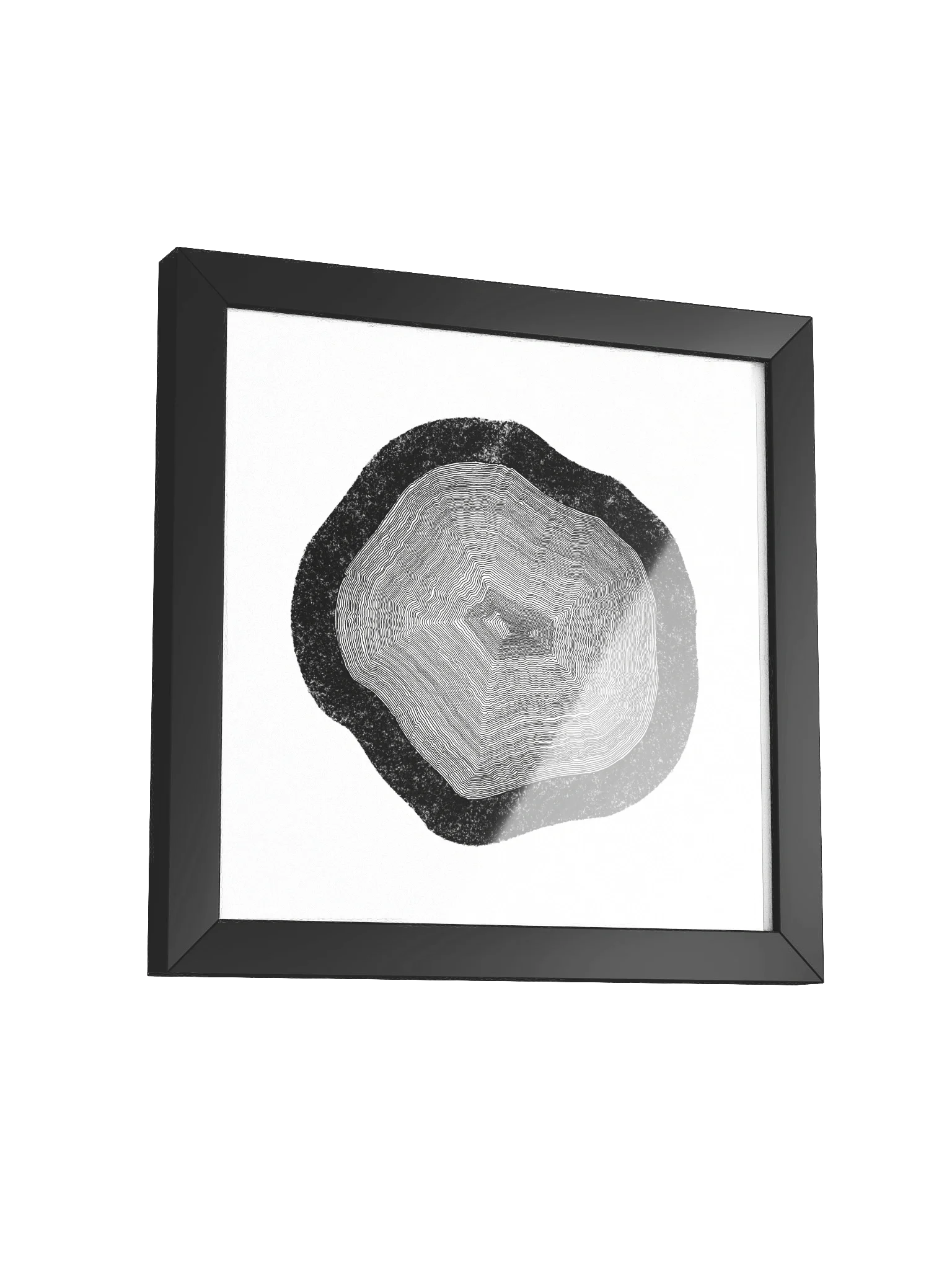 "Layers upon Layers" - Framed Minimalist Art Print - White product image (3)