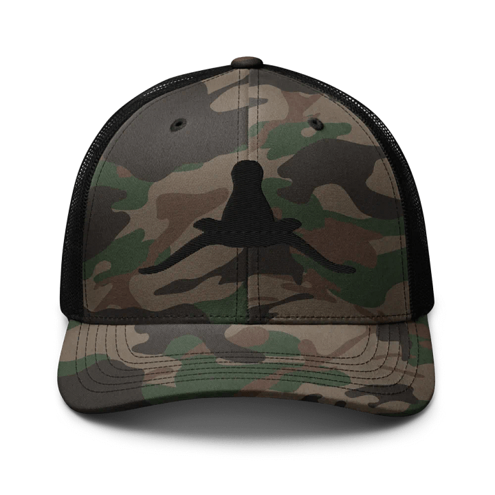 HORNS DOWN Camouflage Trucker Hat for Outdoor Enthusiasts product image (1)