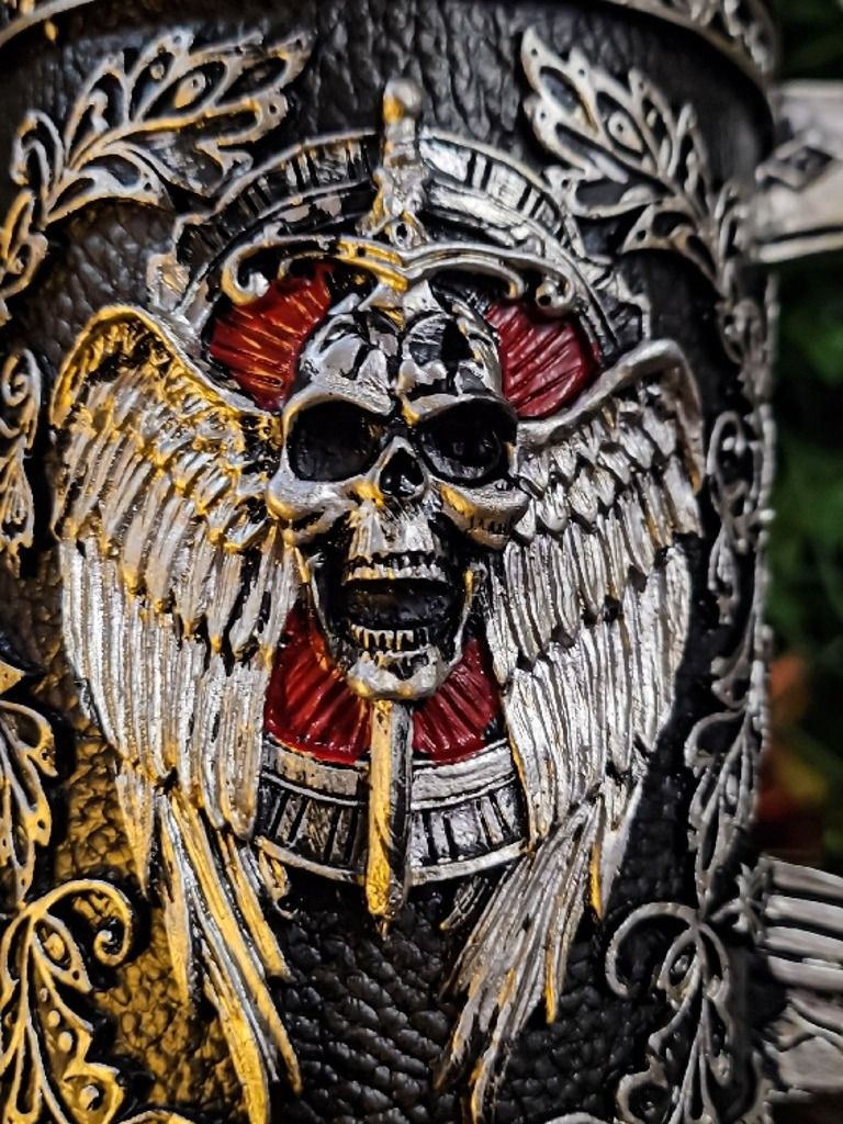 The Armored Kingdom Winged Wrath Skull War Mug product image (2)