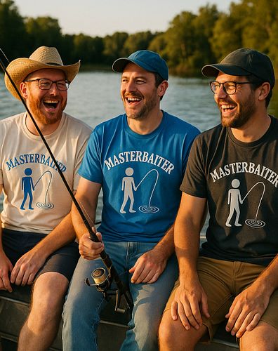 Nothing says peak masculinity like rocking matching MASTERBAITER tees and giggling every time someone says “rod.”

🎣Get yours...