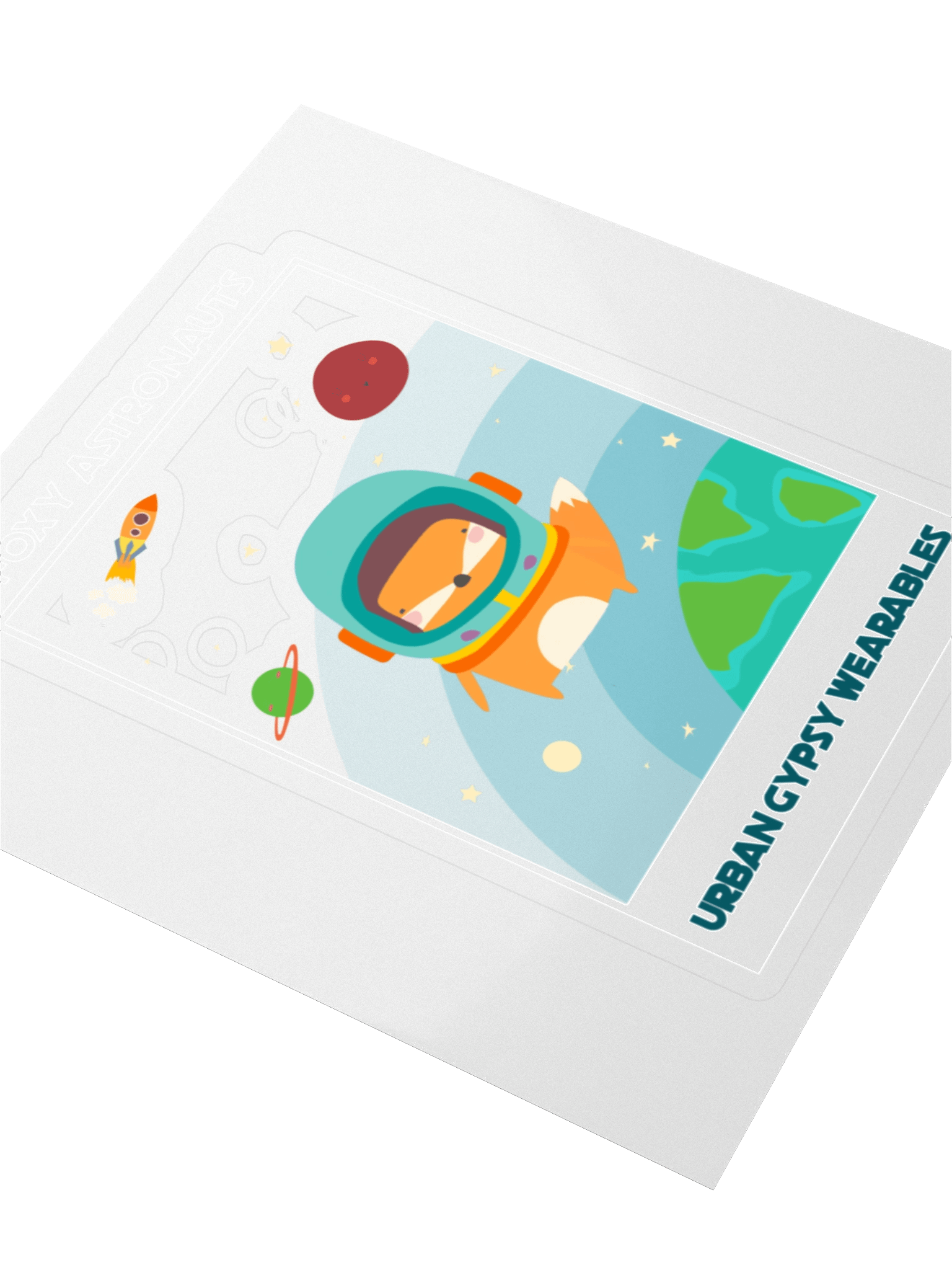 Cosmic Fox Astronaut Kiss Cut Stickers product image (3)