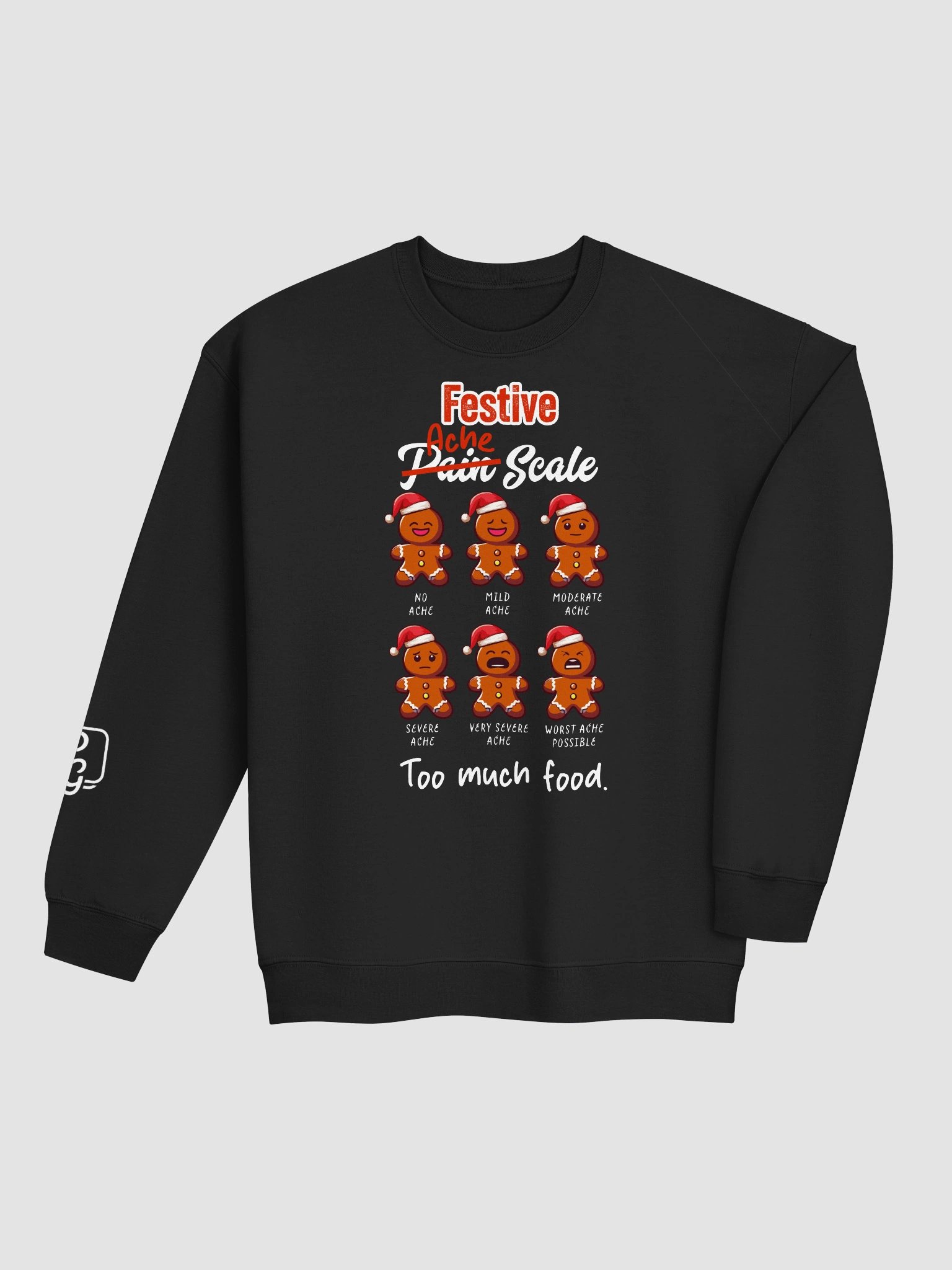 Festive Gingerbread man Tummy Ache Scale T-Shirt | Unisex product image (14)