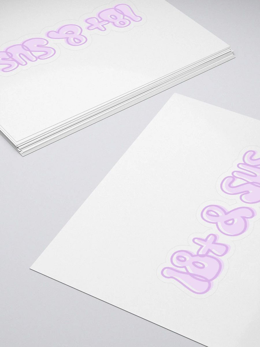 18+ & Sus Sticker, Pink product image (11)