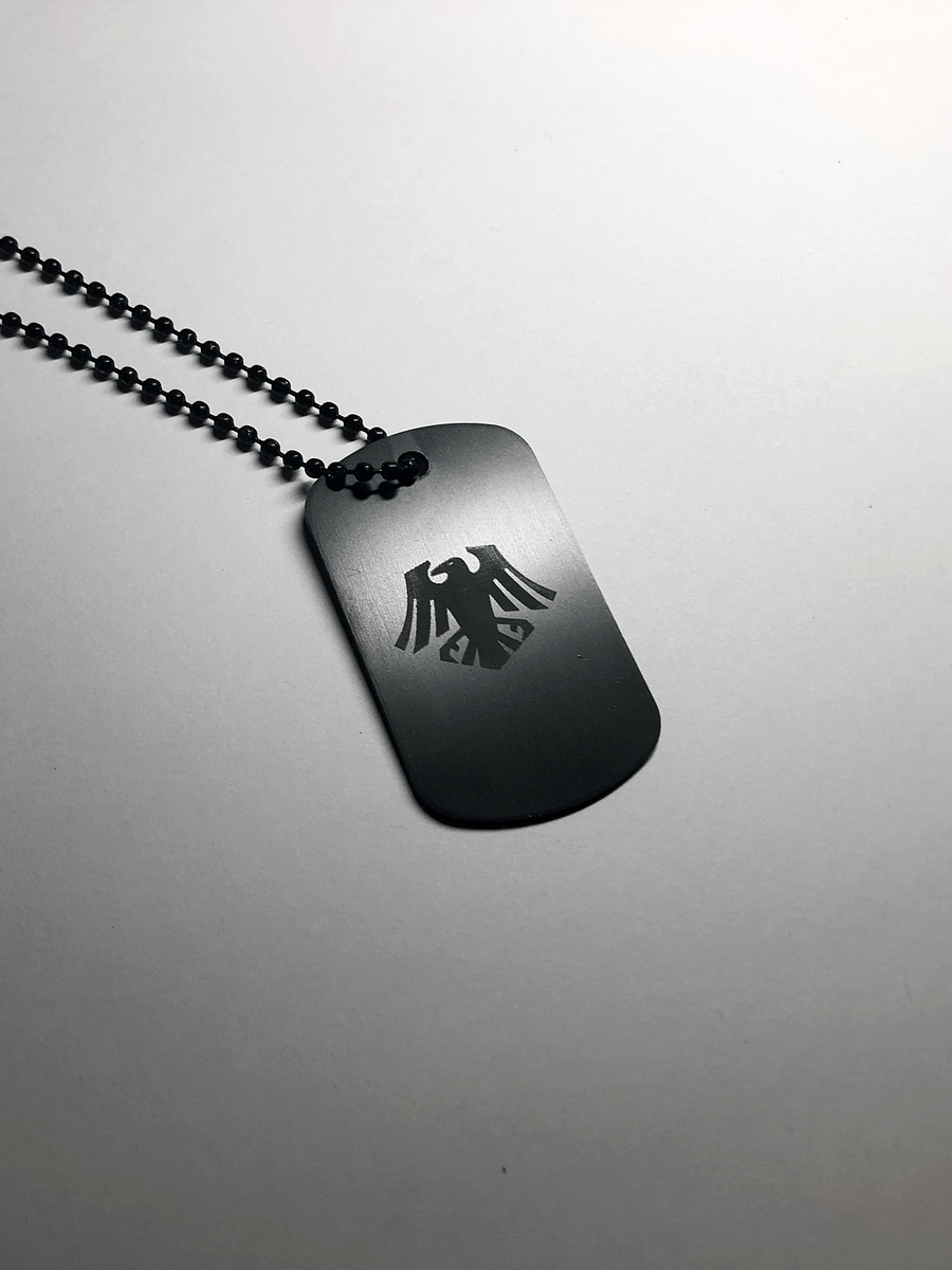RAVEN - Engraved Dog Tag Pendant Necklace product image (5)