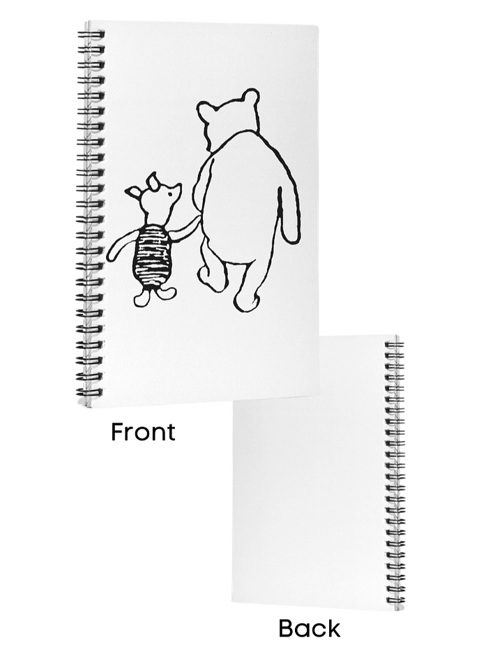 Pooh Bear and Piglet Holding Hands Spiral Notebook product image (1)