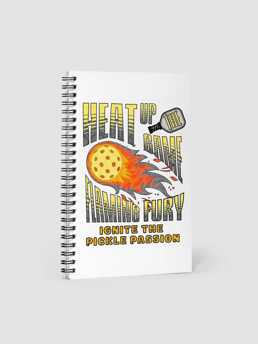 Heat Up The Game Flaming Fury Pickleball Spiral Notebook product image (2)