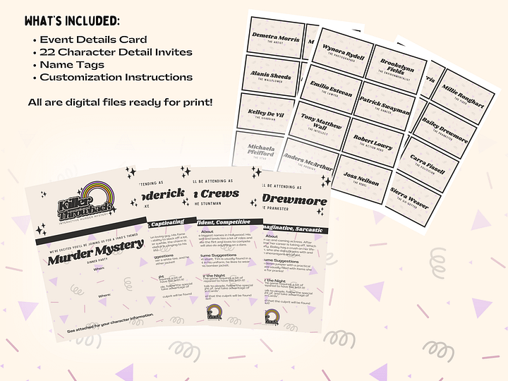 Killer Throwback - A 1980s Murder Mystery - Invitations Add-On product image (2)