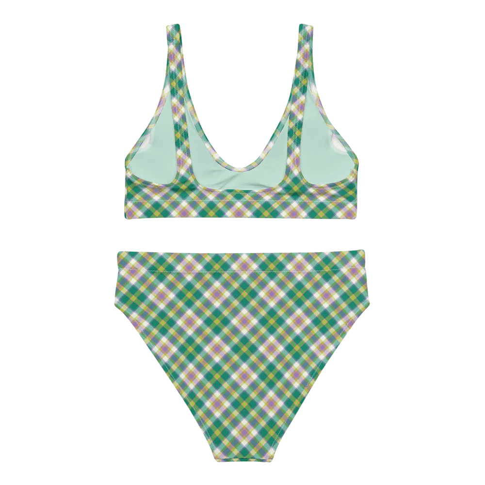 Seafoam and Purple Plaid Bikini product image (4)