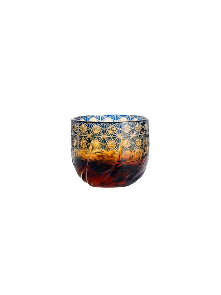 Edo Kiriko - Small Amber Blue 02 product image (1)