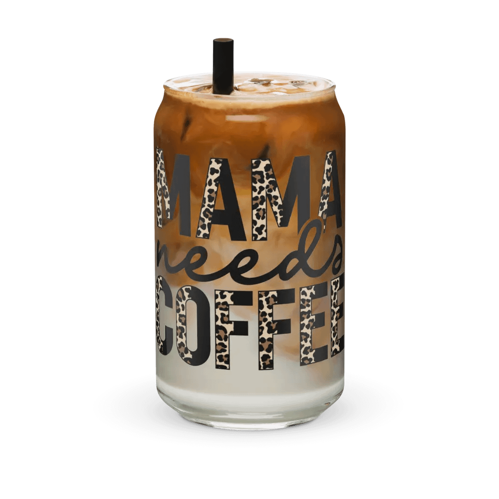 Leopard Print Mama Can-Shaped Glass product image (12)