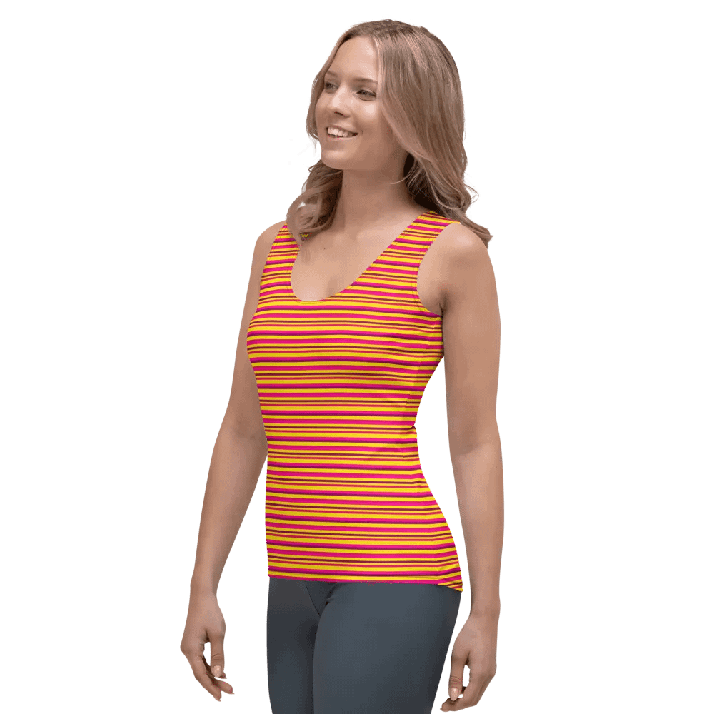 Retro Racer Stripes All-Over Tank Top product image (5)