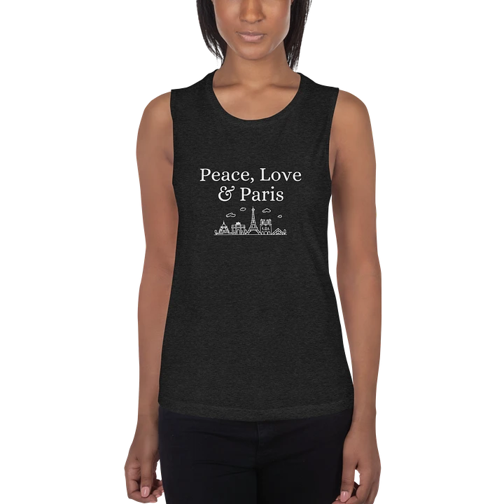 Peace, Love and Paris with Monuments Women's Flowy Muscle Tank product image (1)