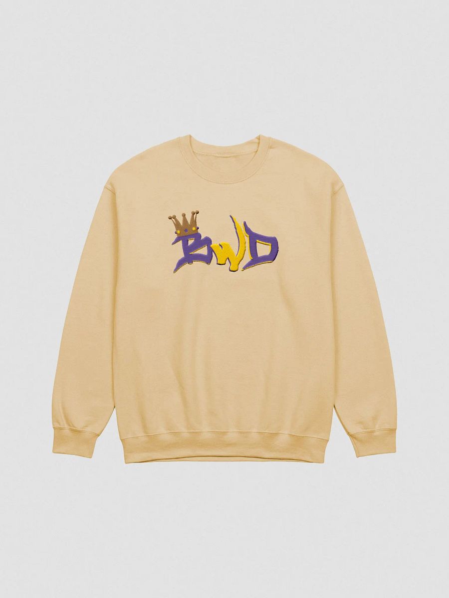 Bad Word Dad Purple and Yellow Stiched Logo Sweatshirt product image (7)