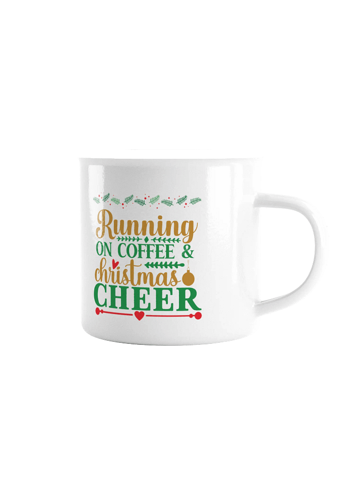 Christmas Cheer Enamel Mug - Left Handed product image (1)