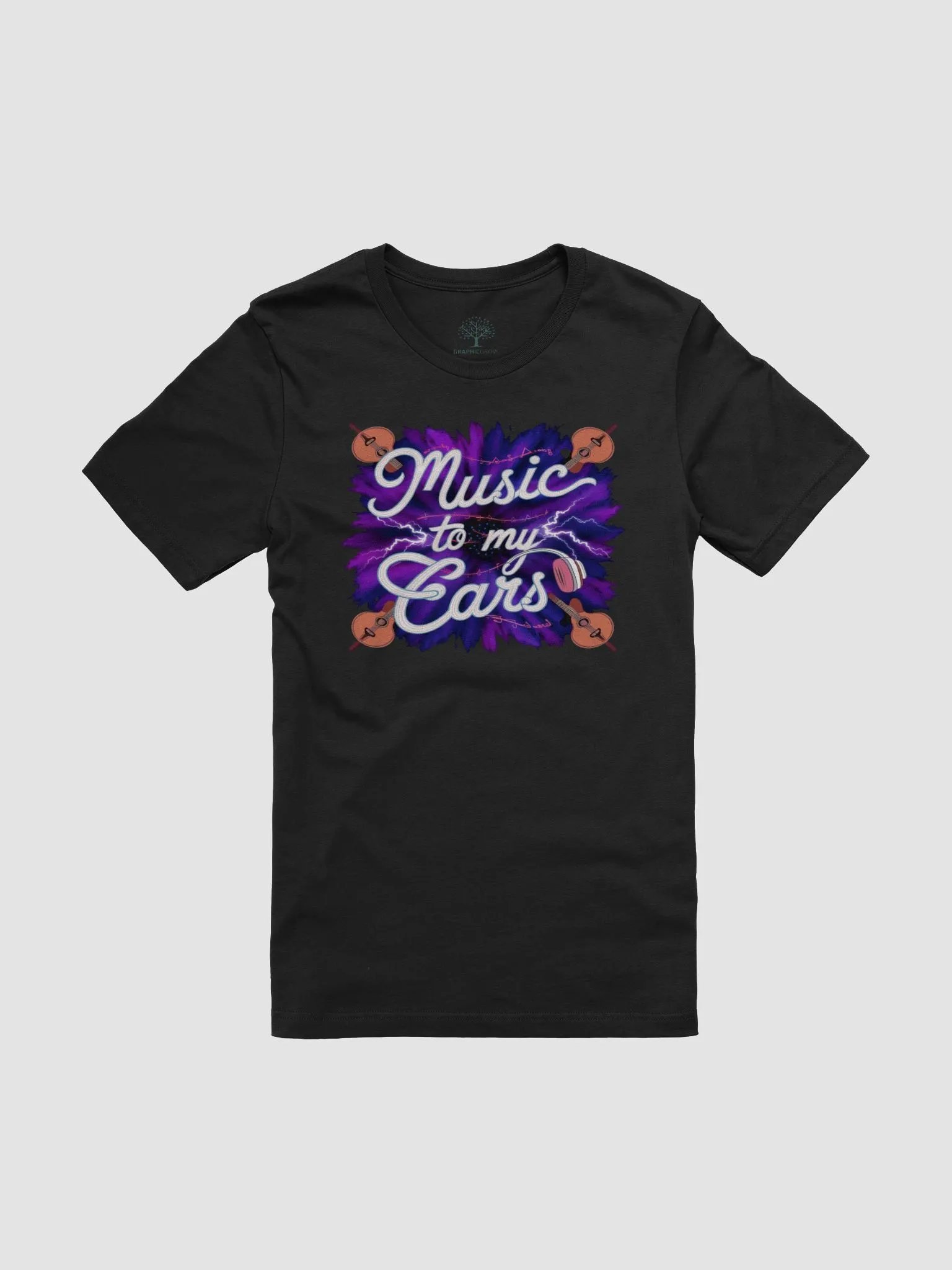 Graphic Grove 'Music to my Ears' Music Lover T-Shirt - Unisex product image (3)