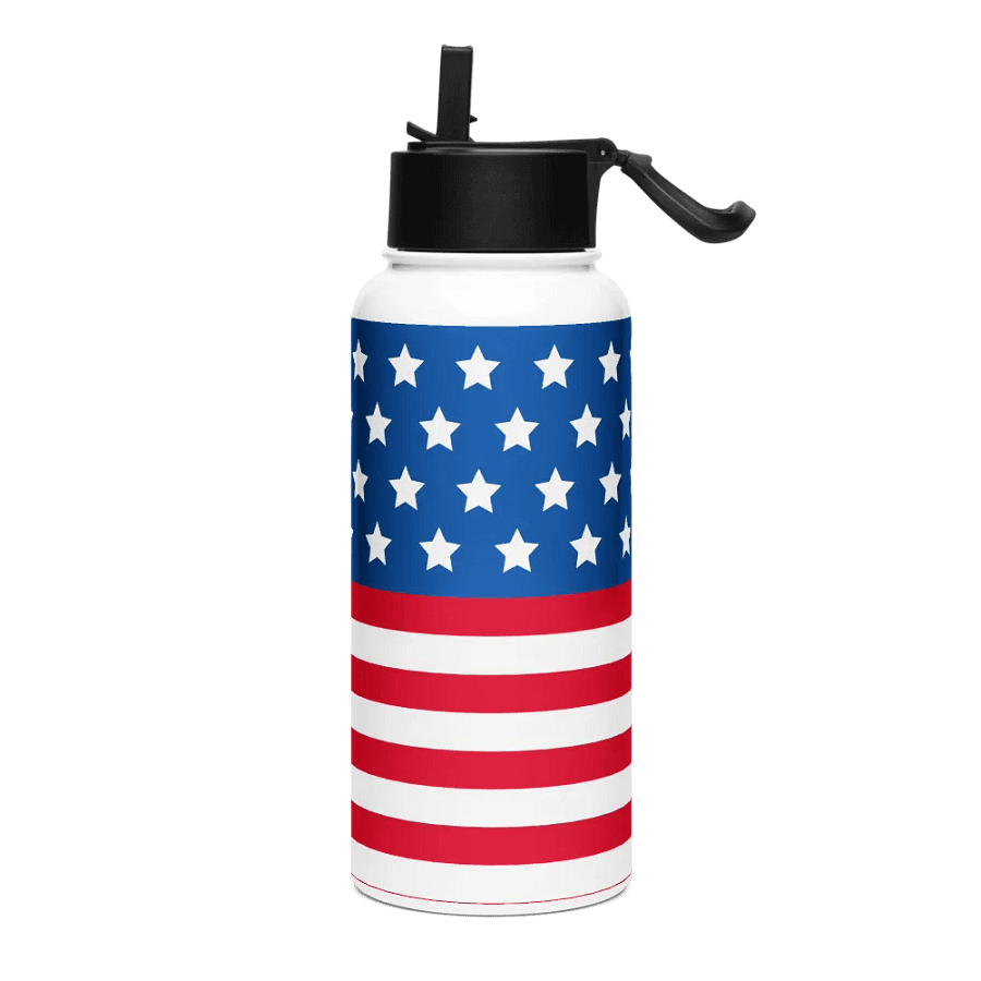 Exclusive United States Flag Stainless Steel Insulated Water Bottle - 32 oz product image (1)