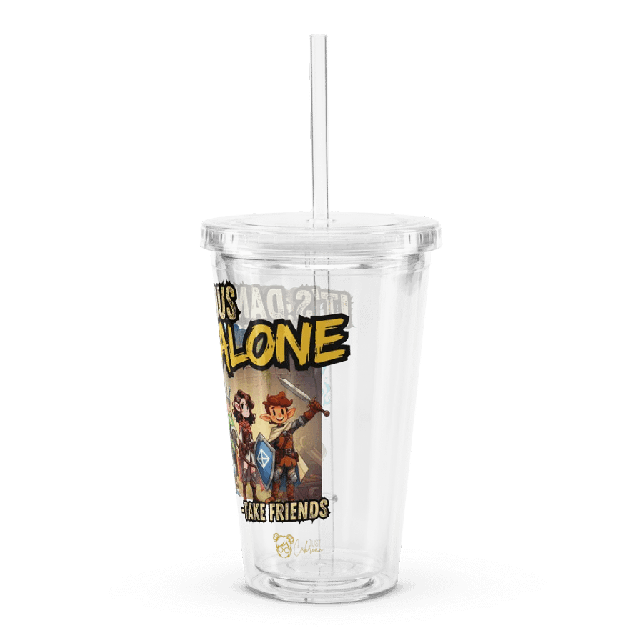 Sips & Squads Double Wall Clear Plastic Tumbler (16 oz) product image (7)