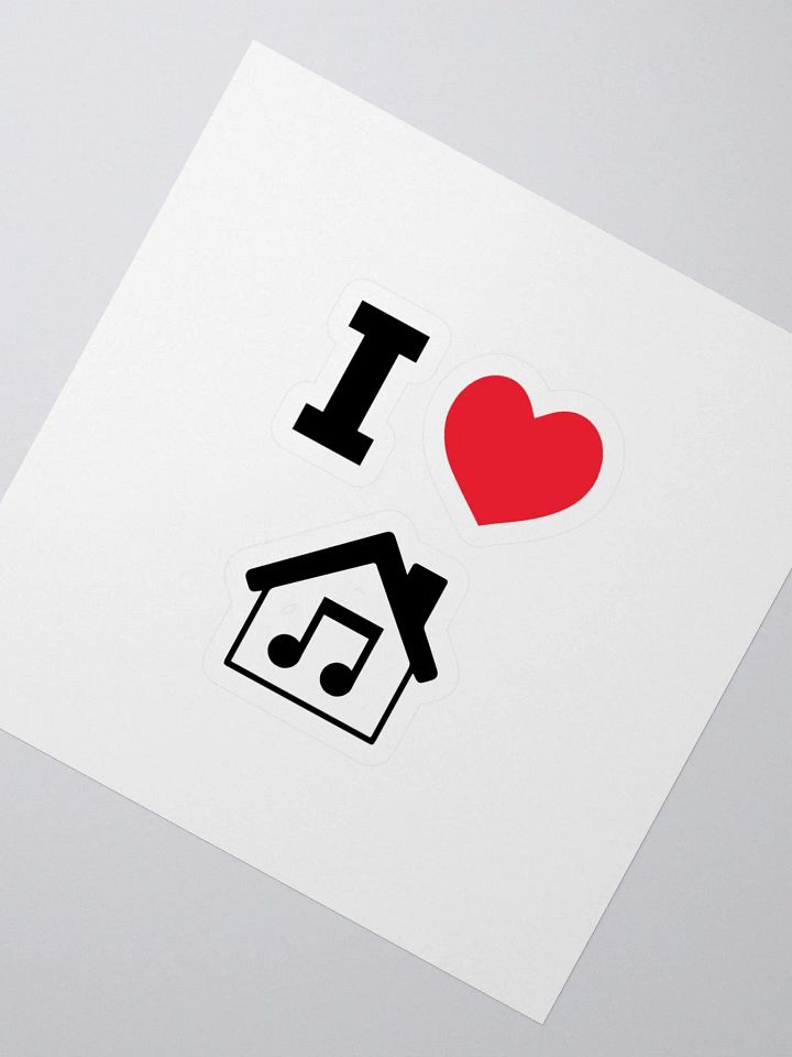 I Love House Music Sticker product image (2)