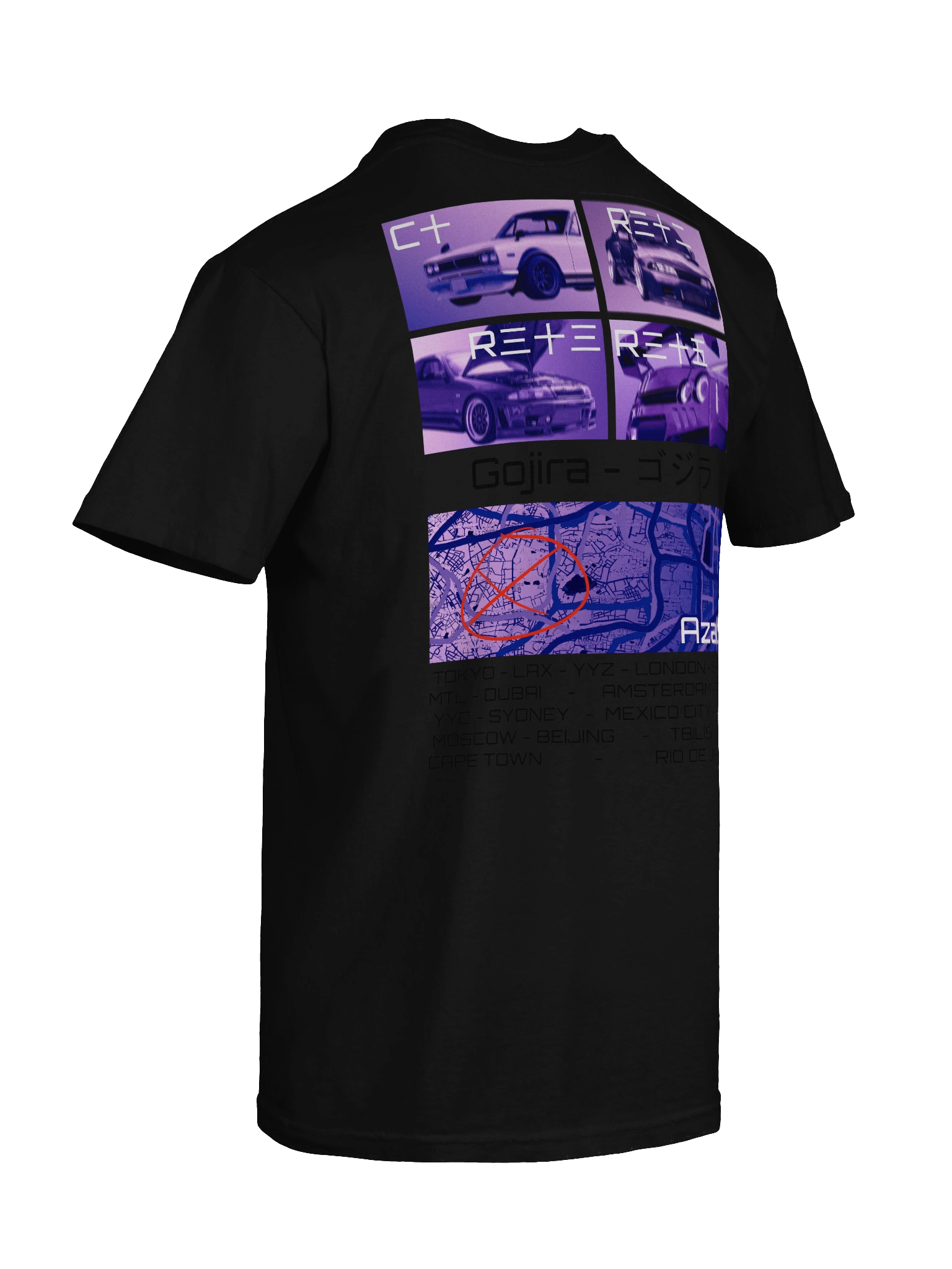 Gojira-Birthplace, List of Cities (Black) | Shirt product image (5)