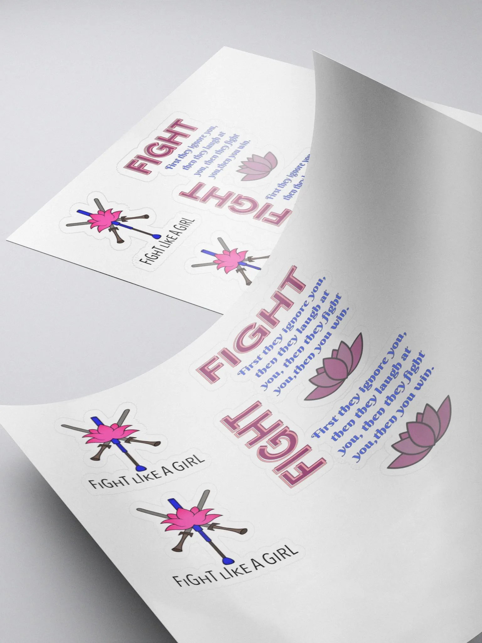 Fight Like A Girl Stickers product image (4)