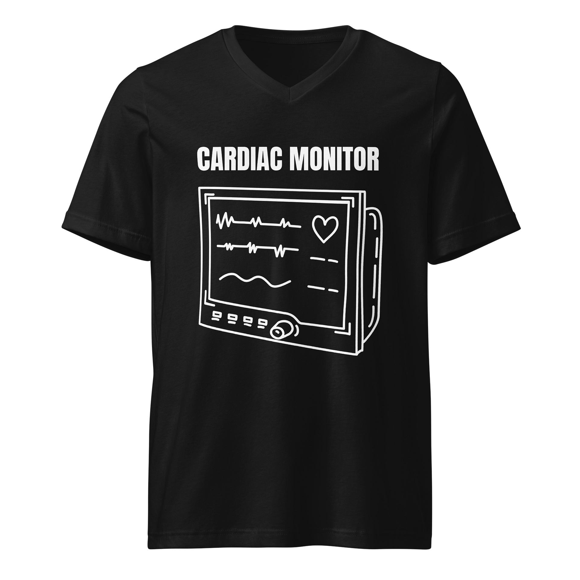 cardiac monitor design V-Neck Jersey Tee product image (1)