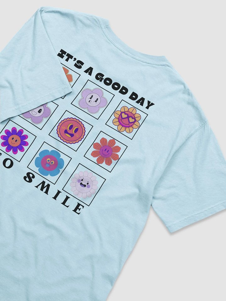 Bloom Buddies Cartoon Flower T-Shirt - Chambray product image (2)