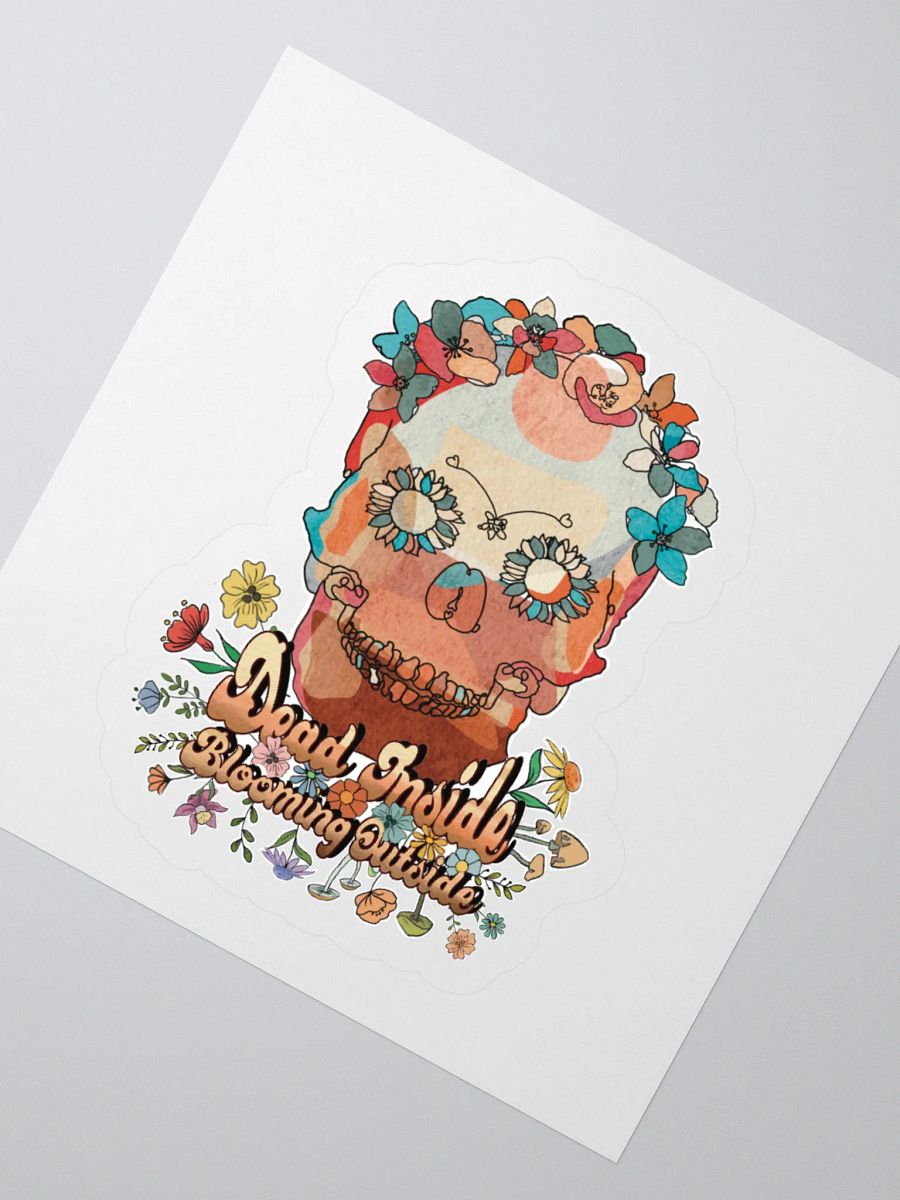 Sugar Skull Sticker - Dead Inside Blooming Outside product image (6)