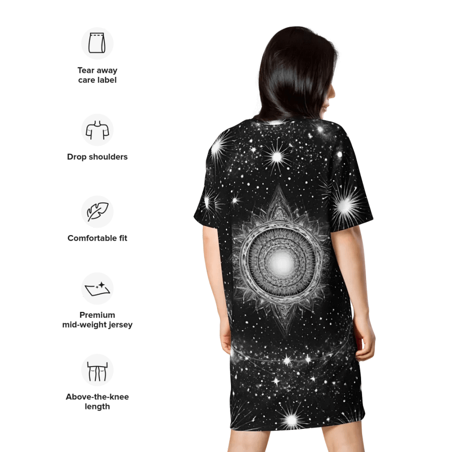 Celestial Symmetry T-Shirt Dress product image (10)