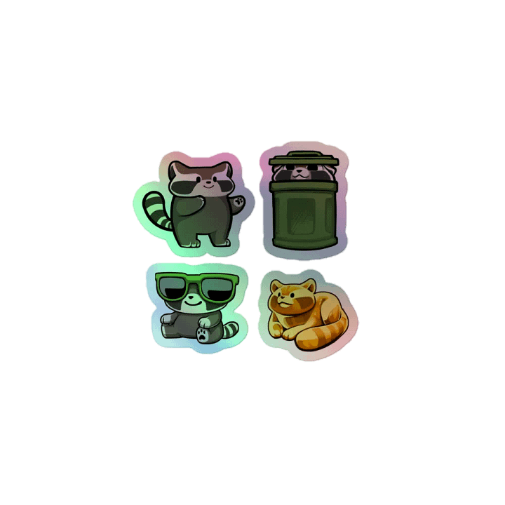 Raccoon Sticker Pack v1 product image (1)