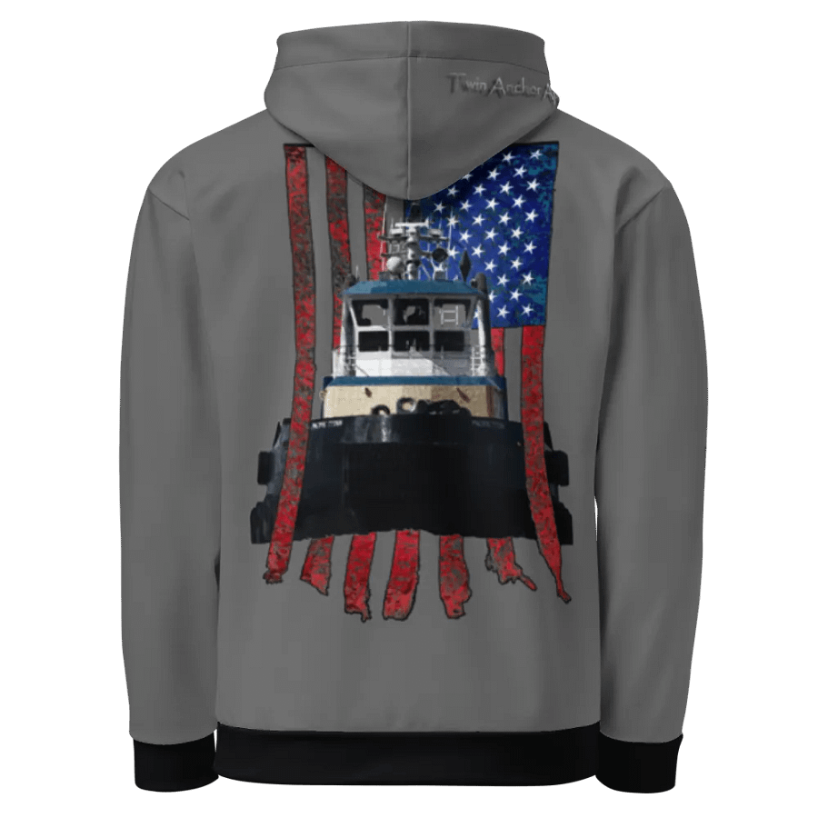 Gray Pacific Titan & CE Flage Hoodie product image (9)