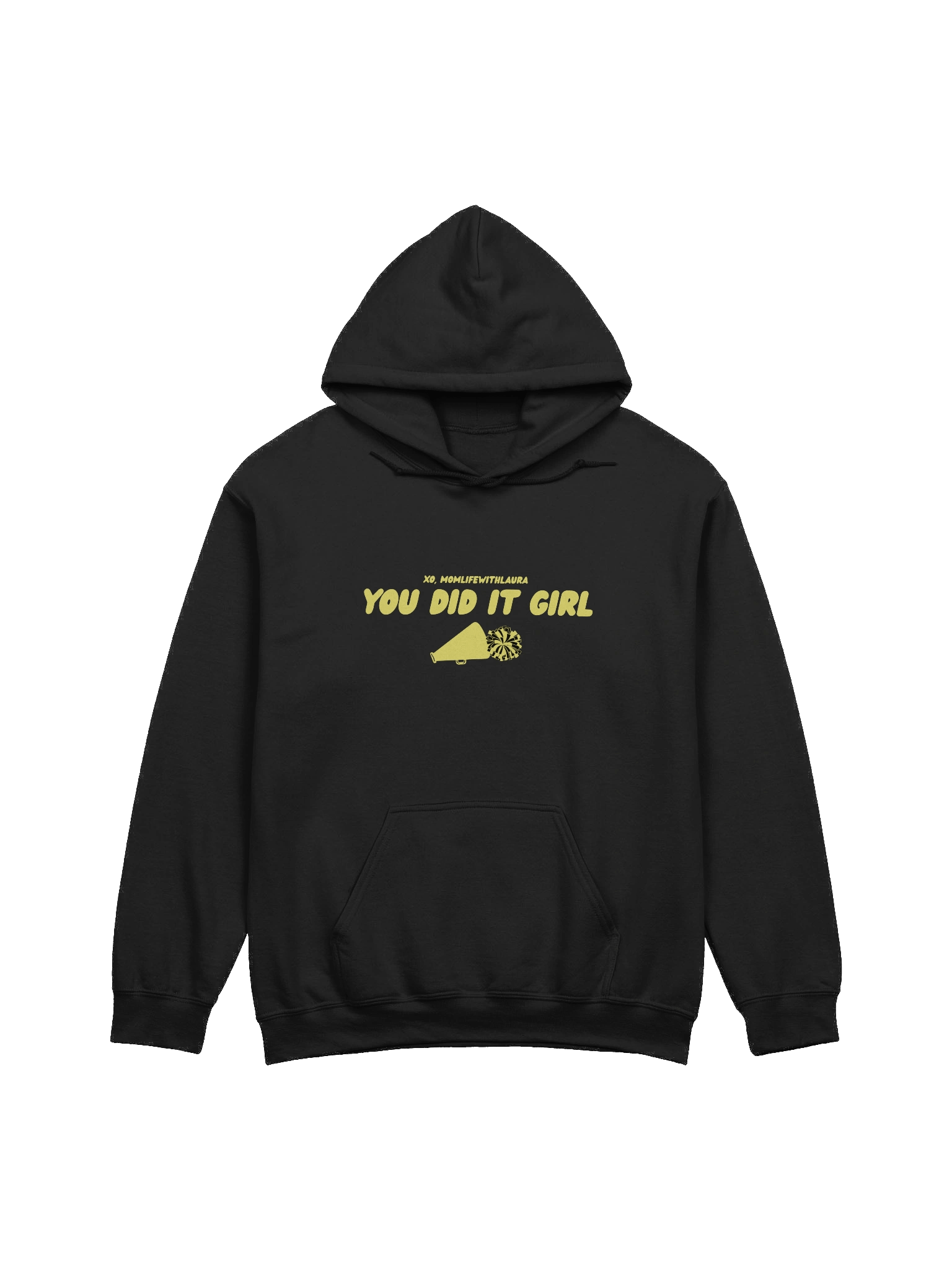 You Did it Girl Cheer Hoodie - Black/Yellow product image (1)