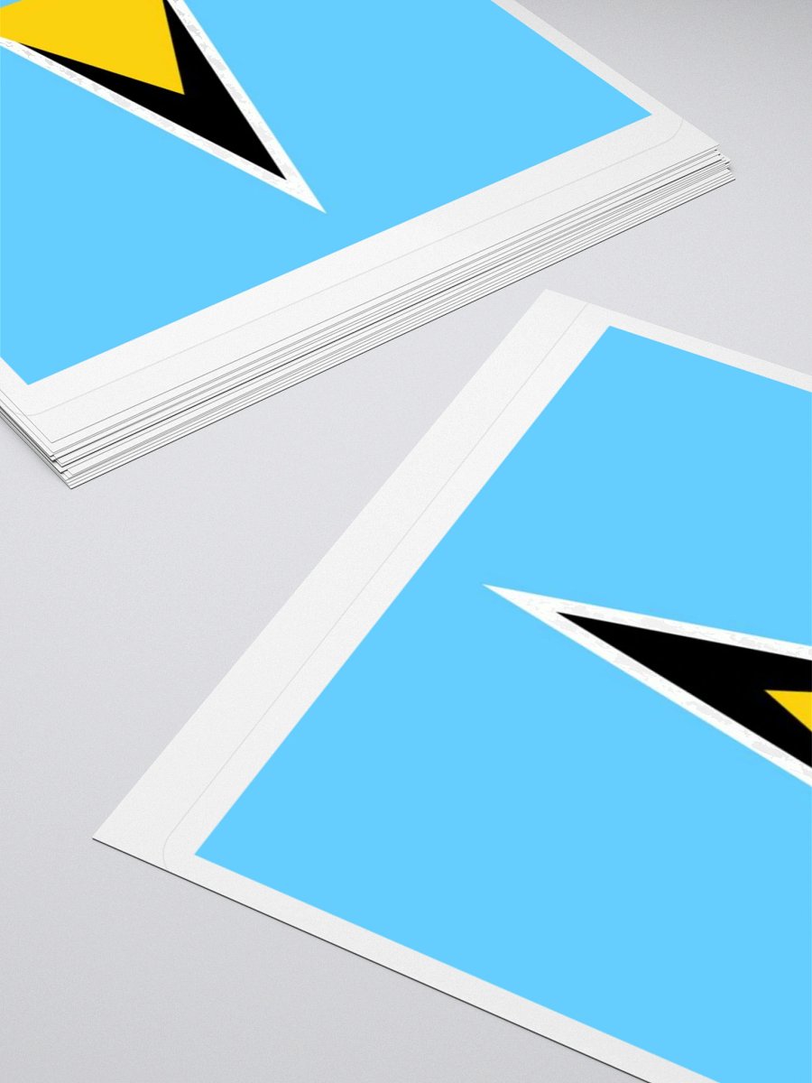 Saint Lucia Flag Sticker - Durable Vinyl for Indoor Use - Multiple Sizes Available product image (11)