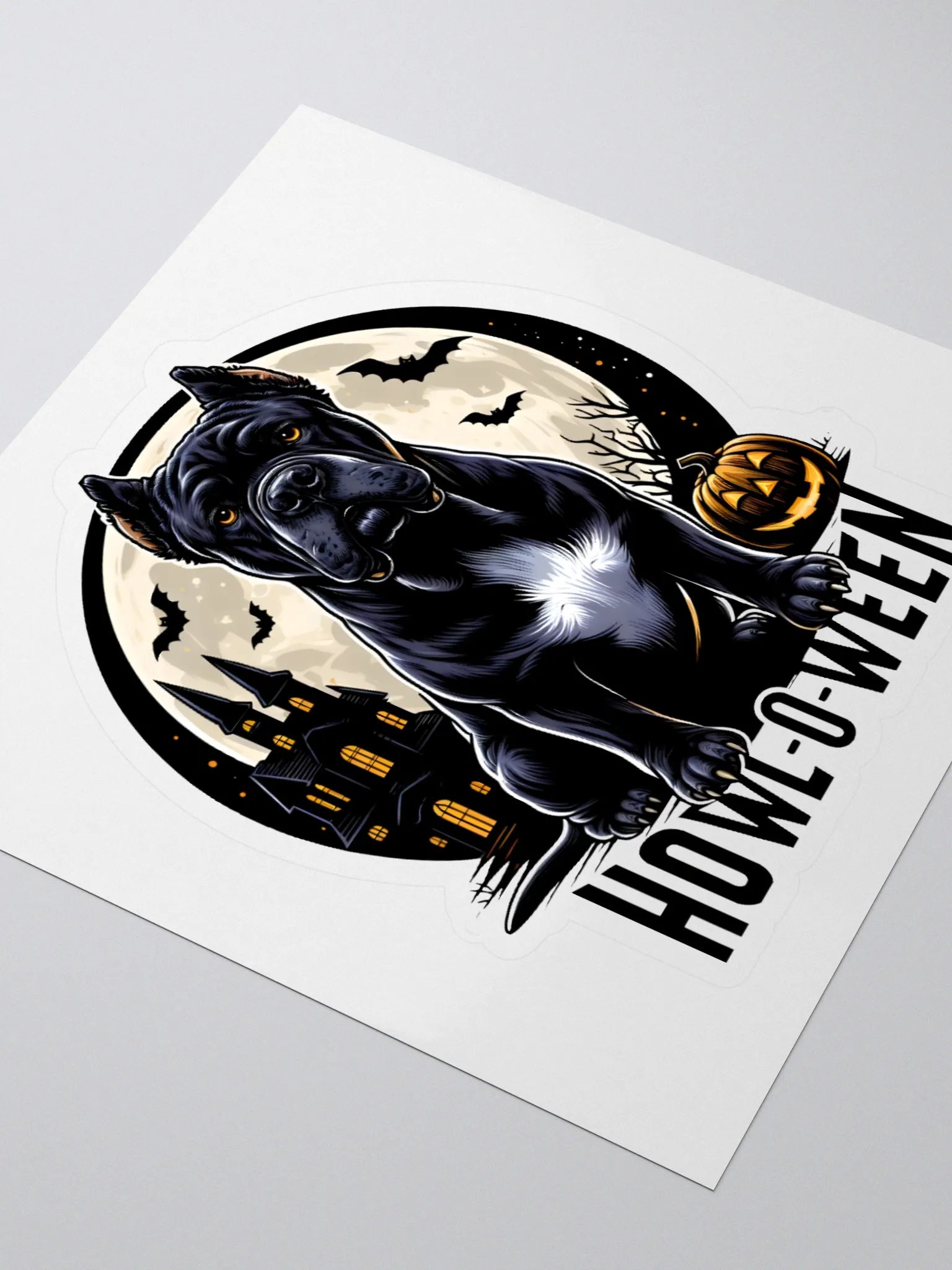 Cane Corso Happy Howl-o-Ween Sticker product image (3)